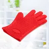 High Temperature Resistant Kitchen Silicone Single Gloves Anti-hot Bake Waterproof Non-Slip Microwave Use Silicone Cotton Gloves WDH0140 T03