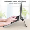 Suporte para laptop multi-ângulo ajustável Compatível com MacBook Pro / Air, Apple Laptop, 7-17 "Notebook e Tablet Desktop Space-Saving Tither com Almofada de silicone antiderrapante, cinza