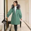 Veste longue hivernale de style coréen pour les femmes parkas Femme à capuchon surdimension