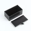 Hele 100 stuksslot Zwarte Manchetknoop Box Gift Case Houder Sieraden Verpakking Dozen Organizer DHL Hele Bins2702229