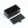 Whole 100pcslot Black Cufflink Box Gift Case Holder Jewelry Packaging Boxes Organizer DHL Whole Bins2702229