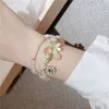 Coréen Mashan Jade Set Two Piece Style Butterfly Lady Summer Bracelet Production Bracelet Crystal Butterfly Crystal Zmwkn7920424