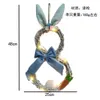 2022 Easter Bunny Ear Decorations LED Rattan Wreaths And Wreaths Home Family Restaurant Pendant Window Props Supplies Luminous Festival Gifts CG001