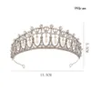 (Veilige verpakking) Vintage Zilveren Koningin Prinses Diana Crown Crystal Pearl Diadem voor Bruids Haaraccessoires Bruid Tiara Hoofdbanden J0121