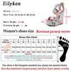 Eilyken Silk Print Floral für Frauen High Heels Sommer Damenschuhe Peep Toe Wedges Platform Sandalen Y200405