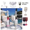 2pcs Weihnachten Feiern Sie Party Weingläser Unzerbrechlicher Hochzeit White Moet Champagner Coupes Cocktail Flöten Goblet Acryl elegant303Q