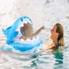 برك أخرى سبوش القرش مع خاتم مقعد مظلة نفخ الأطفال السباحة القابلة للإزالة ظلة الطفل WH0459