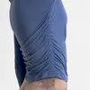 Taille latérale élastique rides sport à manches longues tenues de yoga hauts peau mince sensation nue couleur unie costume décontracté chemise vêtements de sport W5971445