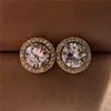 Brincos de diamante de prata esterlina 925 de luxo, joias para mulheres, brincos pequenos de 6 mm, presente de Natal, joias de noiva, acessórios de casamento, brincos, 256 anos