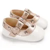 Spädbarnsskor Prinsessan Mode Baby Första Walker Skor Moccasins Soft Toddler Skor Läder Nyfödd Sko Baby Grils Footwear A2161