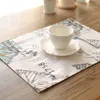 Gorące maty stołowe stołowe maty stołowe podkładki drukowania motyla o podwójnie grube tkanin