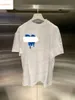 23SS Yeni T Shirt Şehri Sprey Mektup Siyah Mor Kalp Şekleli Desen Saf Pamuk Beyaz Toz Yeşil Koyu Mavi Sarı Erkekler Kadınlar Sho283E