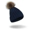 Homens Winter New Outono Mulheres Gorro cor doce quente grossa Gorros Wool Ball Caps chapéu feito malha