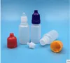 1000 pièces livraison gratuite 10ml bouteille en plastique pour gouttes pour les yeux rouge jaune bleu noir couvercle gouttes ophtalmiques bouteilles d'emballage vides