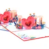 3D Drie-Dimensionale Wenskaart Papier Sculptuur Valentijnsdag Kaarten Loves Holiday Blessing I Love You WH0243