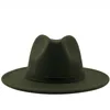 男性女性ワイドブリムウールフェルトジャズFedora Hatsイギリス風Trilby Partyフォーマルパナマキャップブラックイエロードレス帽子56-58-60cm 201106
