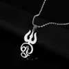 Stainless Steel Tamil Om Sign Symbol Pendant For Women Necklaces Indian Jewelry