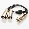 Ljudkablar, XLR 3pin Kvinna till Dual XLR-3pin Manlig Audio Splitter Microphone Extension Connector Cable ca 0,5 m / 1pcs