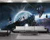 Mural 3d Wallpaper 3d moderno papel de parede para o quarto Spaceship Romântico 3d papel de parede para a Vida personalizado Room Photo