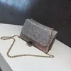 Star Sequin chain small square bag single shoulder straddle women's bag fresh and fashionable handbag 12*19*7cm