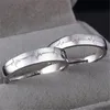 Silver Heartbeat Ring Band Öppna justerbara parringar Engagemang Bröllop för män Kvinnor Fashion Jewelry Gift Will och Sandy