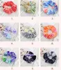 9 couleurs INS velours cheveux chouchous cravate teinture bandeau extensible arc-en-ciel bandeaux femmes boucle titulaire filles cheveux accessoires