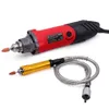 240W mini elétrico Drill Velocidade variável ferramentas rotativas multi-funcionais com kit 141pcs para dremel estilo com eixo flexível 201225