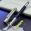 Petit Prince Blue Promotion et Silver Ballpoint Pen Roller Ball Styds Exquis Office PAPELERIE 07MM PENS INK POUR POUR ANNIVERSAIRE GI1203403