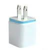 Hot Sale Top Quality 5V 2.1A + 1A Dubbel USB AC Travel US Wall Charging Plug Dual Charger för smarttelefonadapter MQ200