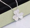 V goud materiaal geen vervaging geen kleurverandering bloem met diamant vrouwen punk ketting bruiloft sieraden cadeau PS3440264p