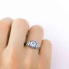 925 Sterling Zilveren Ring Voor Vrouwen Gemaakt Edelsteen London Blue Topaas Roségoud Plating Luxe Verjaardagscadeaus Fijne Sieraden 22024355023