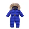 어린이 겨울 jumpsuit 키즈 아기 snowsuit 자연 모피 90 % 오리를위한 90 % 오리 아래로 재킷, 소년 바지에 대 한 유아 겨울 공원 201102