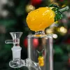 Newest Glass Bong Fruit Shape Oil Dab Rigs Recycler Percolator Water Pipes Fruit Inside 14mm Female Joint With Bowl Many Colors In Stock