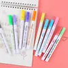 12 Magic Double Lines Art Markers Вытянуть линию линейки тонкий закладка Fineliner Callygraphy Beyting Color ScrapBooking S Y2007092871804