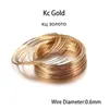 Kordon Teli 100 Döngüler/Lot 0.6mm Gümüş Altın Bronz Bellek Boncuklu Çelik Tel DIY Mücevher Yapma Bulguları Aksesuarlar Malzemeler B wmtiqh