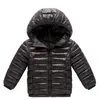 1-14 years autumn winter light children's hooded down jacket kids clothing boy girl solid color warm 90% white duck down jacket LJ201203