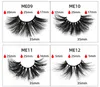 25 mm Long 3D Mink Eyelashes Eyelash Extensions Thick Mink Lashes Natural False Lashes with retail box 20 Styles