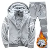 Survêtement hommes hiver 2020 chaud épais veste à capuche ensemble pantalon impression plus velours vêtements de sport mâle sweat-shirt LJ201125