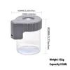 LED JAR Увеличия Stash Контейнерная коробка пластиковые Стеклянные чехлы Просмотр банки 155 мл уплотнения для хранения бутылки DAB Wax для сухого травы DHL бесплатно
