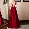 مثير عارية الذراعين فساتين طويلة رسمية الخامس الرقبة أنيقة حزب اللباس أكمام اللباس vestido دي فيستا الطابق طول اللباس Y0118