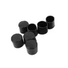 Embout rond flexible en caoutchouc PVC, couvre-pied de 38MM, 10 pièces, noir 297F