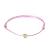 2022 new Gold Color Heart Bracelet Silver Handmade Jewelry Multicolor Rope Adjustable String Lucky Bracelet For Women Children