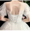 Wedding dress 2022 new Korean style slim bride wedding plus size lace studio dress