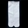 Сублимационные черные экипажи длинные носки термические передачи простые белые двусторонние напечатанные чулки 15 см 20 см 24см 30 см 40 см зимой теплые твердые белые носки F102305