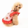 Śliczna truskawkowa letnia sukienka dla psów x