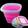 Популярные складки Barrel Art Collects Silicone Portable Water Buckets Fit Outdoors Camping складной в Camphold Baby Bathtub 6 5rx E1