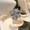 Hollow Flower Cut 6ct Lab Diamond Ring 925 Sterling Silver Engagement Wedding Rings For Women9266473