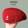 Neue hochwertige Frauen Männer Känguroo Hut Wolle Maler Hut Retro Soft Top Berets Cap Tide Hut Ebroidery Caps Street Fashion 2011137563356