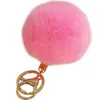 Korean version of high quality big Rex rabbit fur ball keychain men and women car supplies bag key ring pendant wholesale