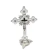 Plum Metal Cross Jesus Christus-Statue-Kirche-Ikone-Symbol-Ornamenti-Forniture Religiose pro Casa